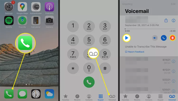 Các bước cơ bản để sử dụng Voicemail cho iPhone 15